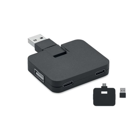 SQUARE-C 4 portos USB hub 