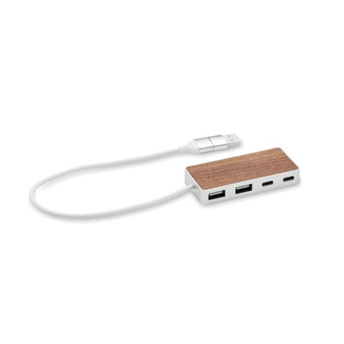 UBAH 4 portos USB hub, 27,5cm kábel 