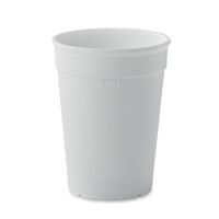 AWAYCUP PP rend.pohár 250 ml Fehér