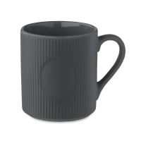 RIBMUG Bordázott kerámia bögre 340 ml sötét szürke