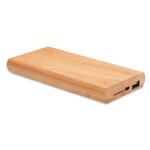 ARENAPOWER 4000 mAh bambusz powerbank Fa 