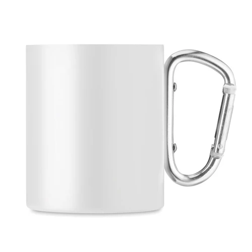 AROM Fém bögre karabiner fül 300 ml Fehér 