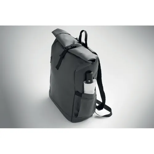 BANGKOK ROLL Rolltop laptop hátizsák 600D Kőszürke 