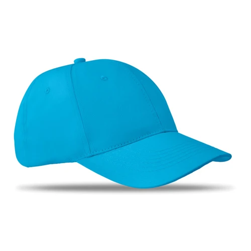 BASIE APOLLO 6 panel baseball sapka 160g/m² Türkiz 
