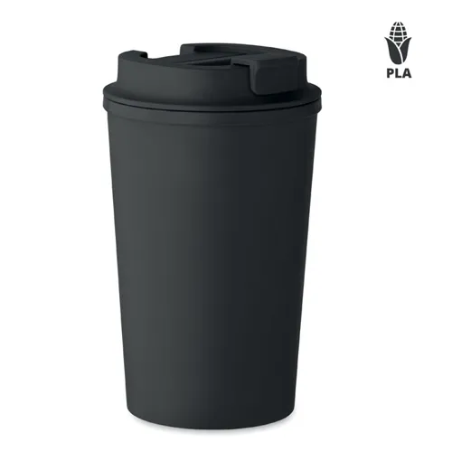 BEIBAKU PLA duplafalú pohár 350 ml Fekete 