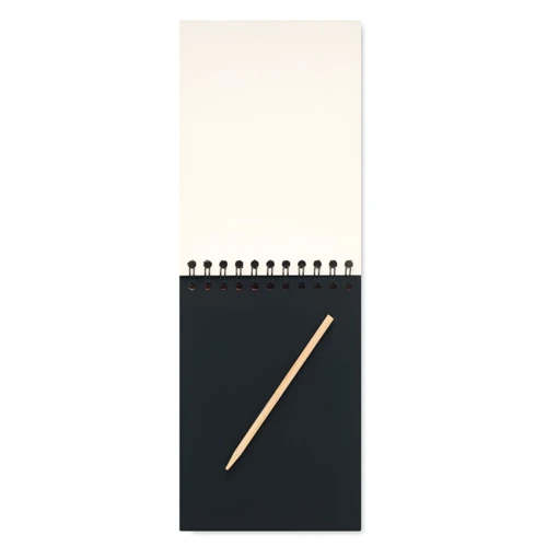 BLACK Gyűrűs képkarcoló füzet Fa 