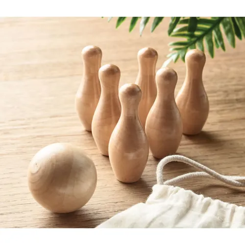 BOLITO Mini fenyőfa bowling szett Fa 