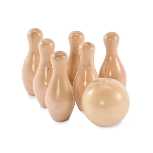BOLITO Mini fenyőfa bowling szett Fa 