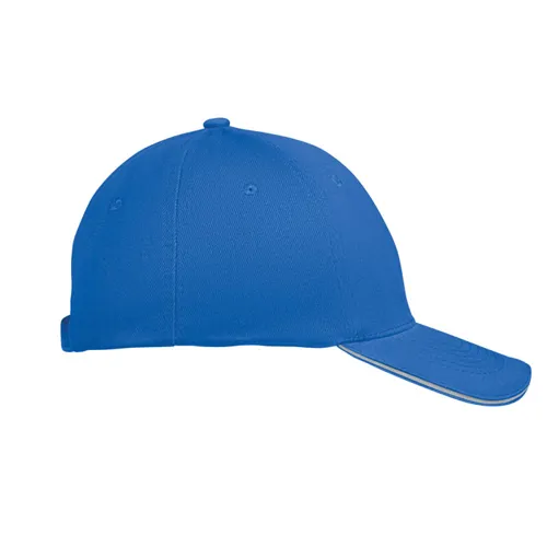 BUFFALO 6 panel baseball sapka 260g/m² Fehér/kék 