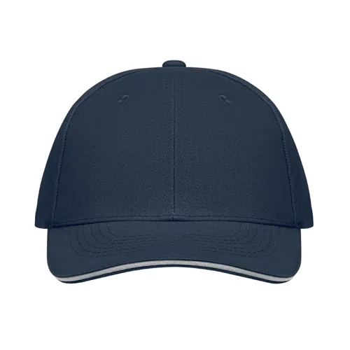 BUFFALO 6 panel baseball sapka 260g/m² Fehér/sötétkék 
