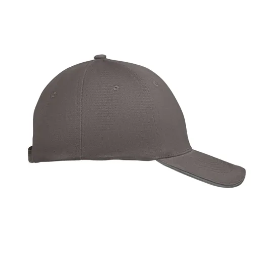 BUFFALO 6 panel baseball sapka 260g/m² Sötétszürke/szürke 