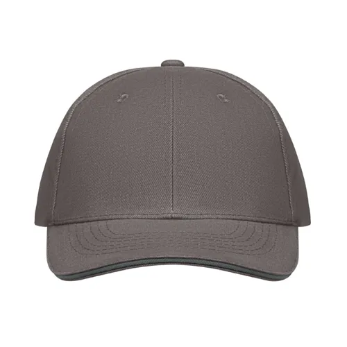 BUFFALO 6 panel baseball sapka 260g/m² Sötétszürke/szürke 