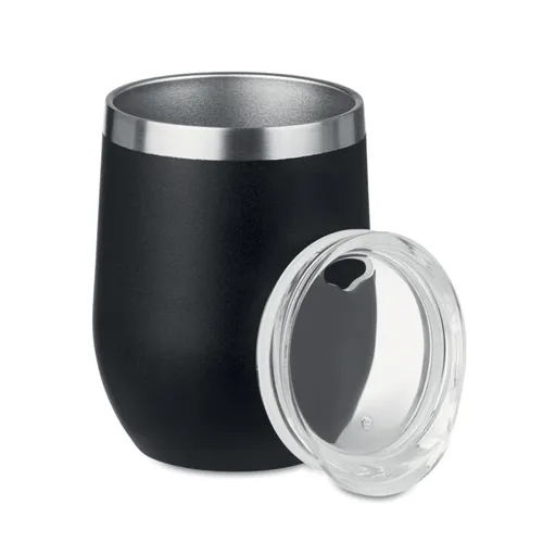 CHIN CHIN Duplafalú bögre 300 ml Fekete 