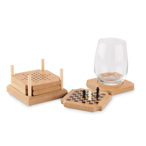 COASTGAME 4 darabos alátét játékkészlet Fa 