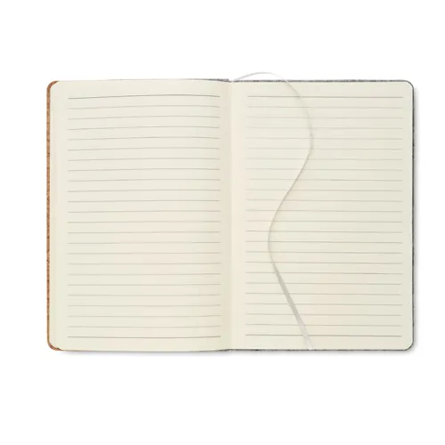 CORKBOOK A5 RPET filc és parafa notesz Szürke 