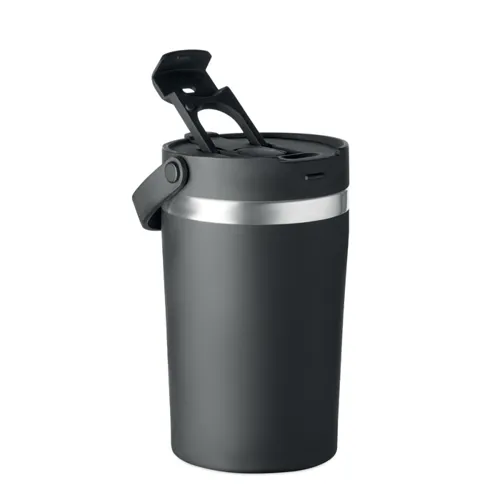 COZYCUP Duplafalú pohár 350 ml Fekete 