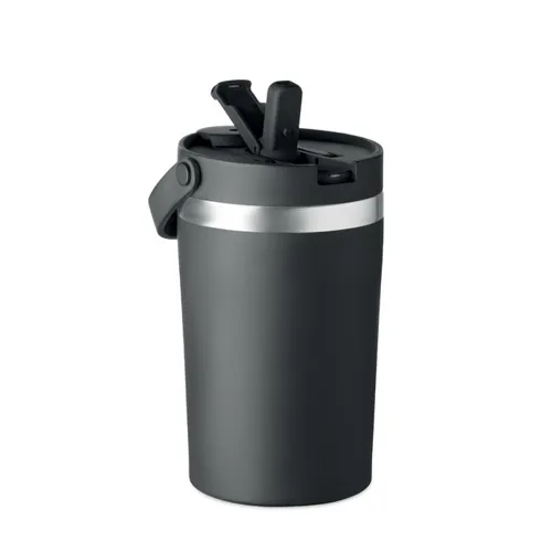 COZYCUP Duplafalú pohár 350 ml Fekete 