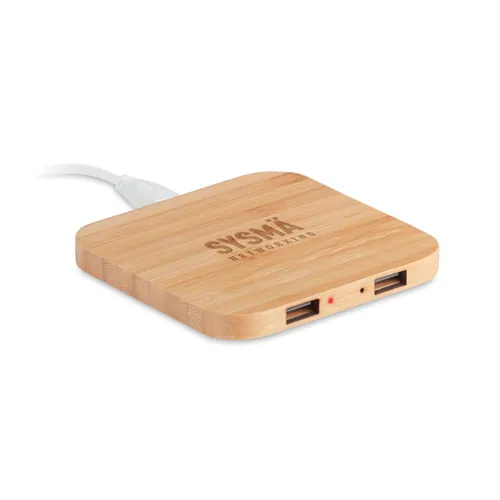 CUADRO Bambusz vezeték nélk. töltő 5W Fa 