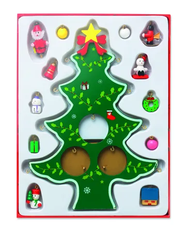 WOODTREE Karácsonyfa alakú fadekoráció