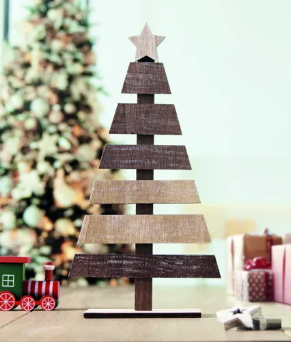 PUINEN Karácsonyfa dekoráció fából