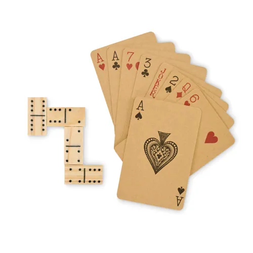DOMI&CARDS Dominó és kártyakészlet Fa 