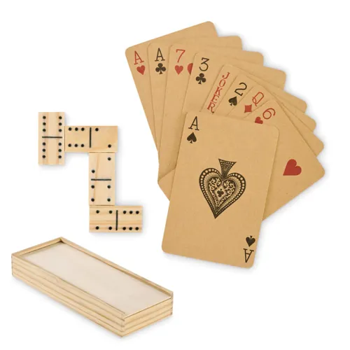 DOMI&CARDS Dominó és kártyakészlet Fa 