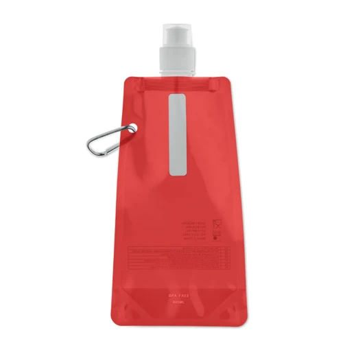 GATES Összehajth. vizes palack 480ml Áttetsző Piros 
