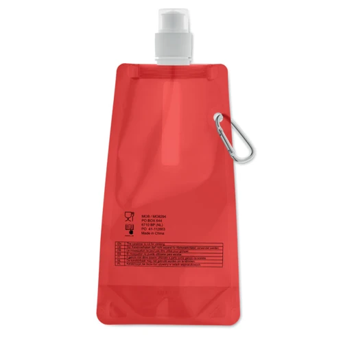 GATES Összehajth. vizes palack 480ml Áttetsző Piros 