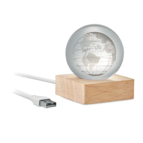 GLOBE LIGHT LED földgömb üveggömb Fa 