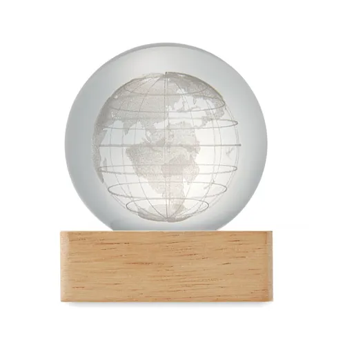 GLOBE LIGHT LED földgömb üveggömb Fa 