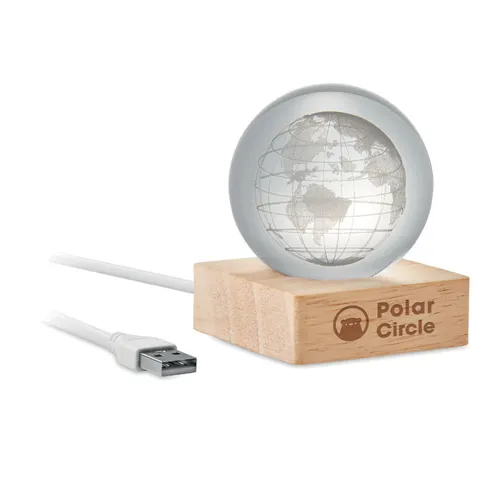 GLOBE LIGHT LED földgömb üveggömb Fa 