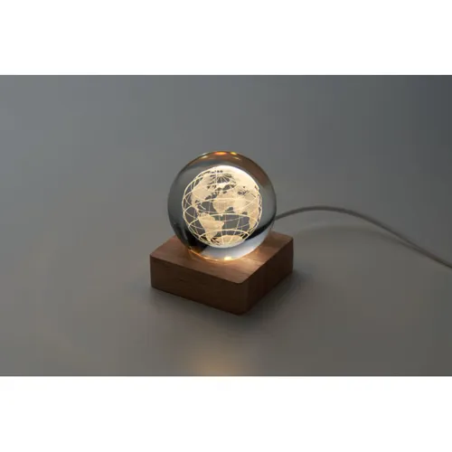 GLOBE LIGHT LED földgömb üveggömb Fa 