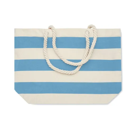 HEAVEN STRIPE Pamut strandtáska 220 g/m² Babakék 