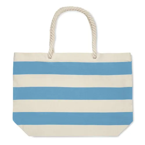 HEAVEN STRIPE Pamut strandtáska 220 g/m² Babakék 