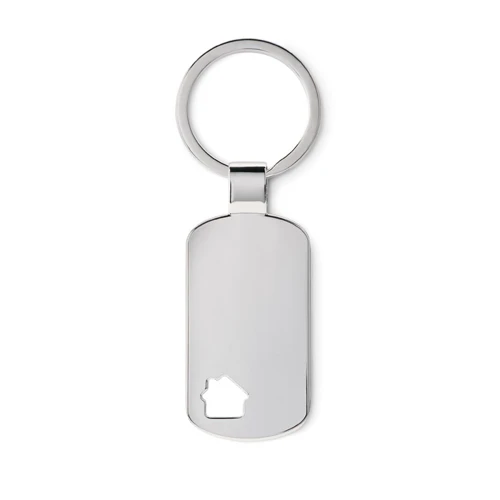 HOUSE KEY Kulcstartó ház díszítéssel Matt Ezüst 