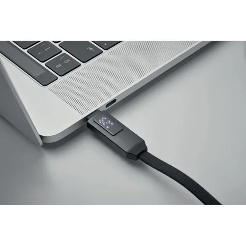 KEYSTO 60W töltőkábel kulcstartó Fekete 