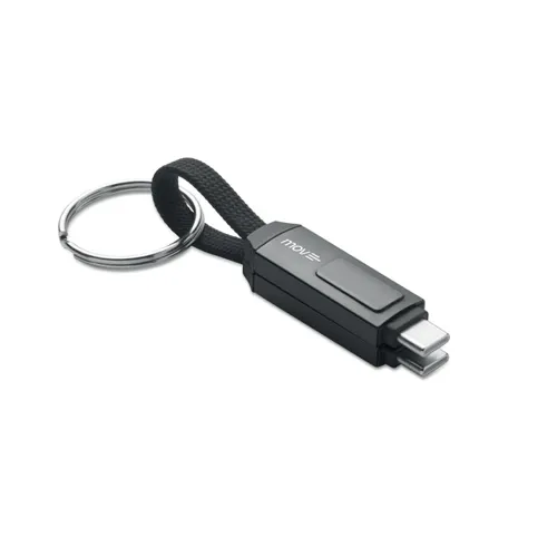 KEYSTO 60W töltőkábel kulcstartó Fekete 