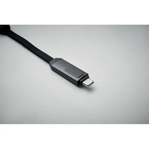 KEYSTO 60W töltőkábel kulcstartó Fekete 