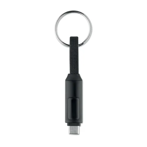 KEYSTO 60W töltőkábel kulcstartó Fekete 