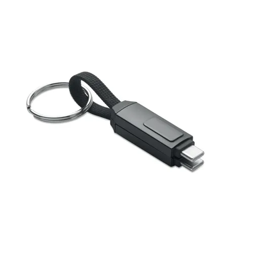 KEYSTO 60W töltőkábel kulcstartó Fekete 