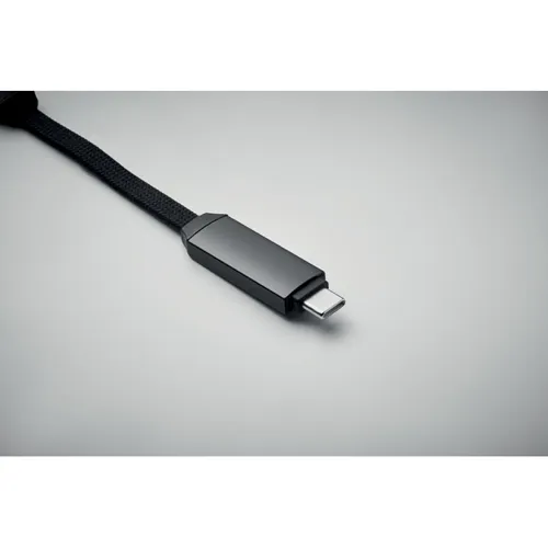KEYSTO 60W töltőkábel kulcstartó Fekete 