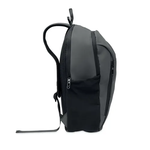 KOROVIN 15 col puha PU laptop hátizsák Kőszürke 