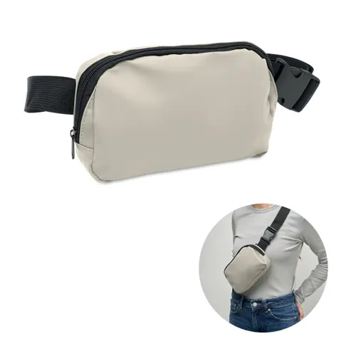 KOROVIN WAIST 210D poliészter övtáska Törtfehér 