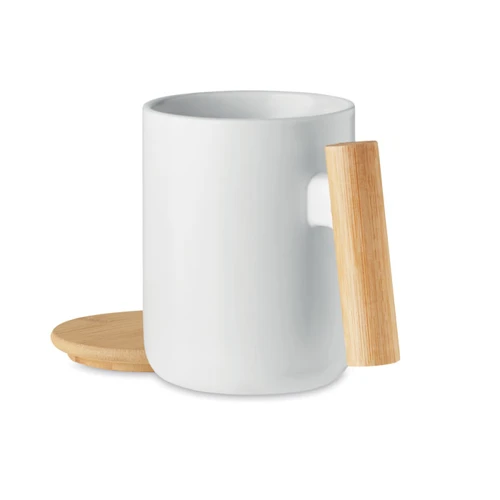 MAJEST Porcelán bögre fedéllel 380 ml Fehér 