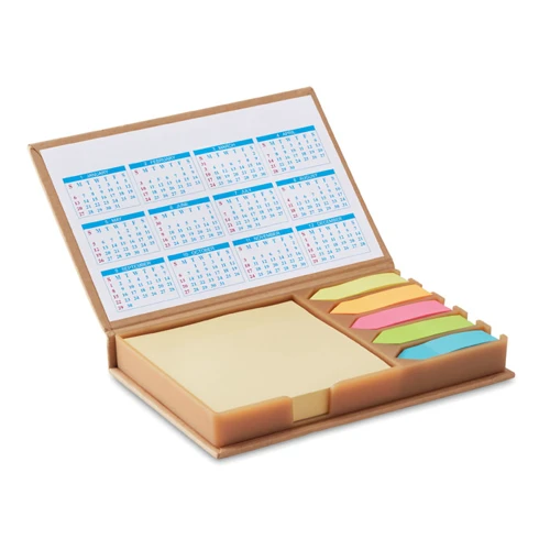 MEMOCALENDAR Asztali jegyzettömb naptárral Bézs 