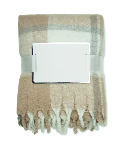 QUET Kockás mohair-PES takaró