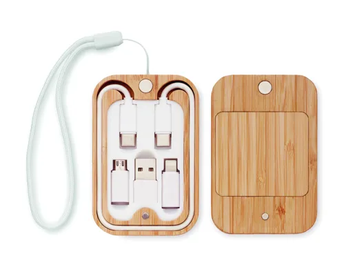 CHARGOO 15W vez. n. töltő bambuszból