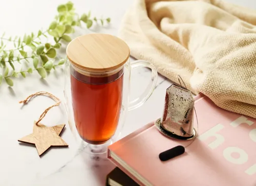 TEROL Dupla falú üvegbögre 450ml