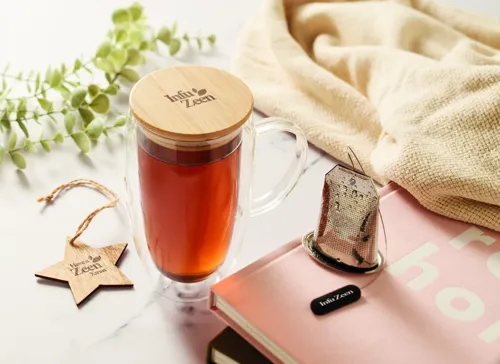 TEROL Dupla falú üvegbögre 450ml