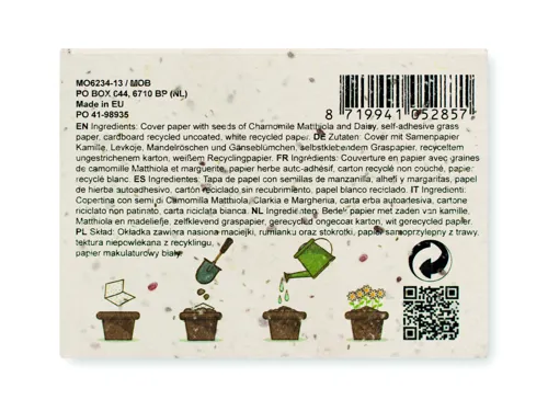 GROW ME Virágmagos jegyzettömb